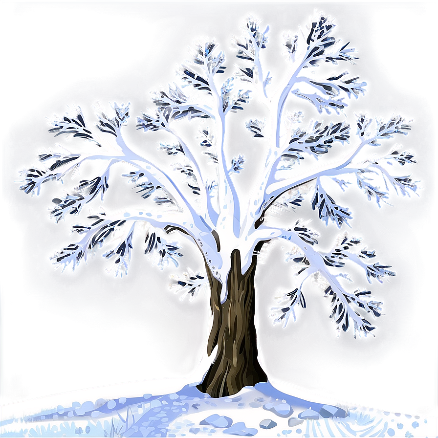 Snowy Tree In Valley Png 23 PNG Image