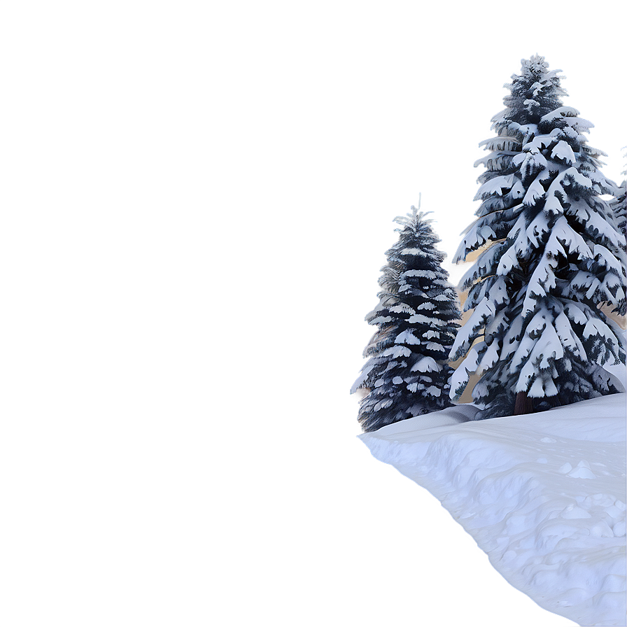 Snowy Tree Landscape Png Oxn60 PNG Image