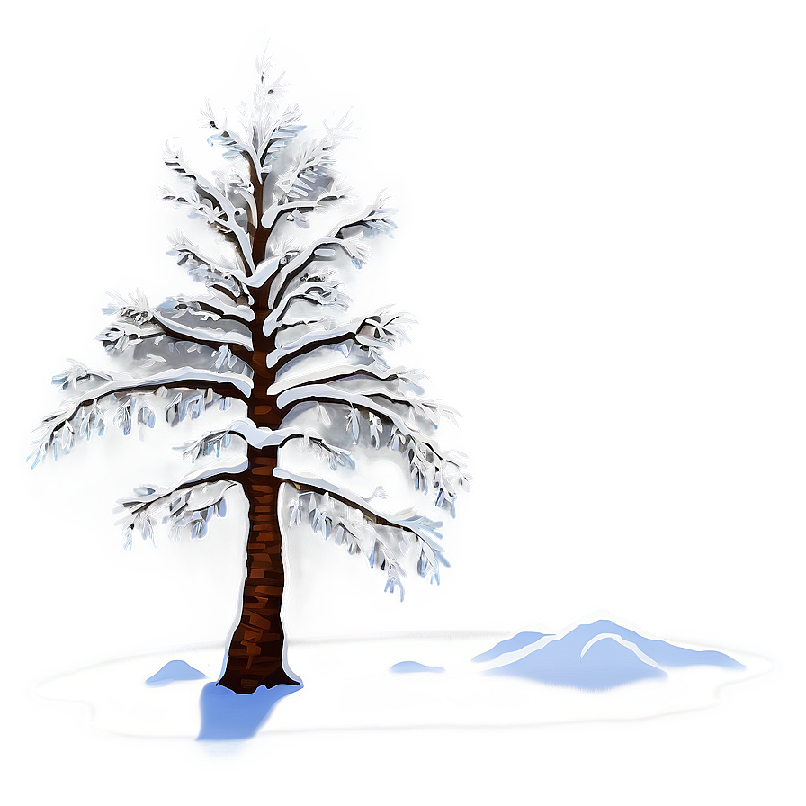 Snowy Tree Line Png 06292024 PNG Image