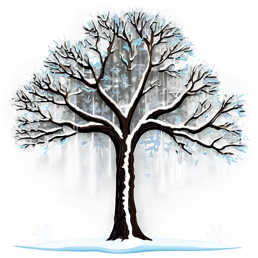 Snowy Tree Reflection Png Pgq84 PNG Image