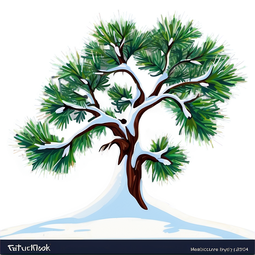 Snowy Tree Silhouette Png Ygx65 PNG Image