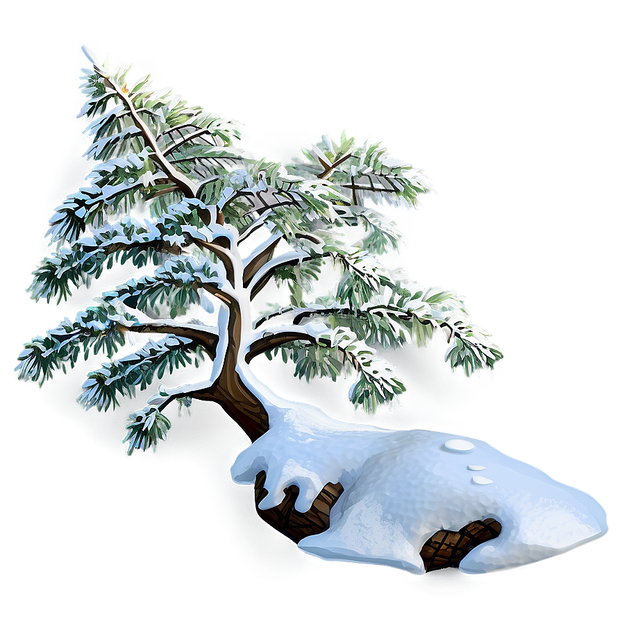 Snowy Tree Top Png Dfx PNG Image