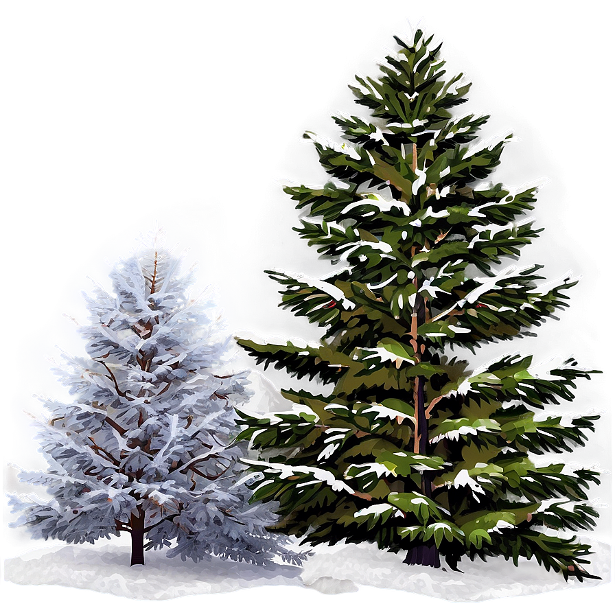 Snowy Tree Tops Png Kce18 PNG Image