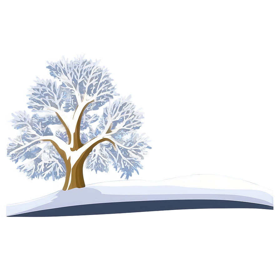 Snowy White Tree Graphic Png 06252024 PNG Image