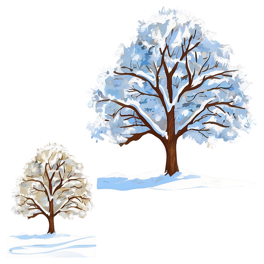 Snowy White Tree Graphic Png 11 PNG Image