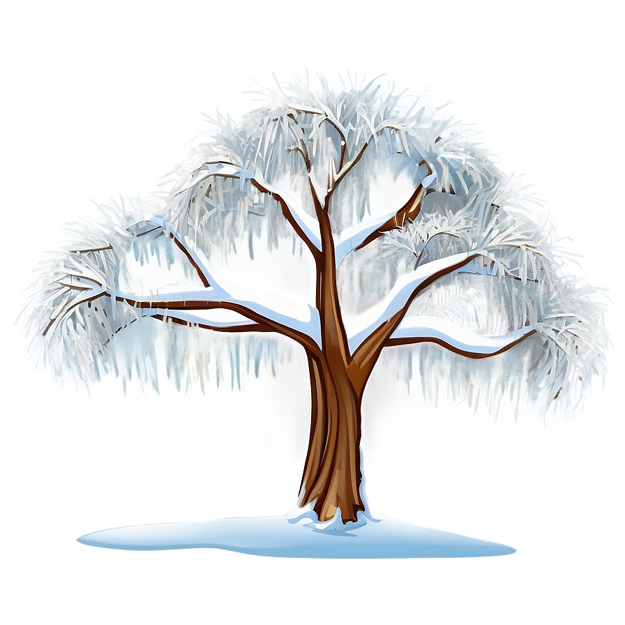 Snowy Willow Tree Png Ppb45 PNG Image