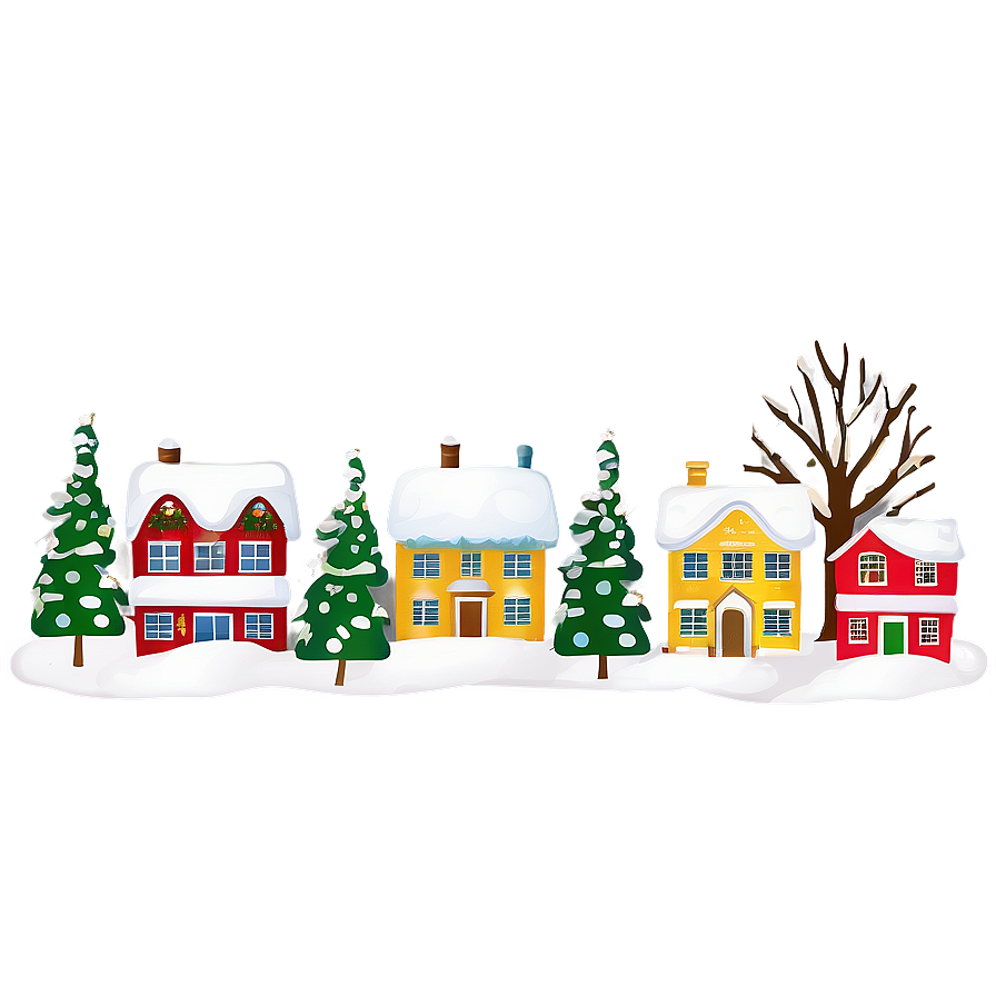 Snowy Winter Town Png Wwo93 PNG Image