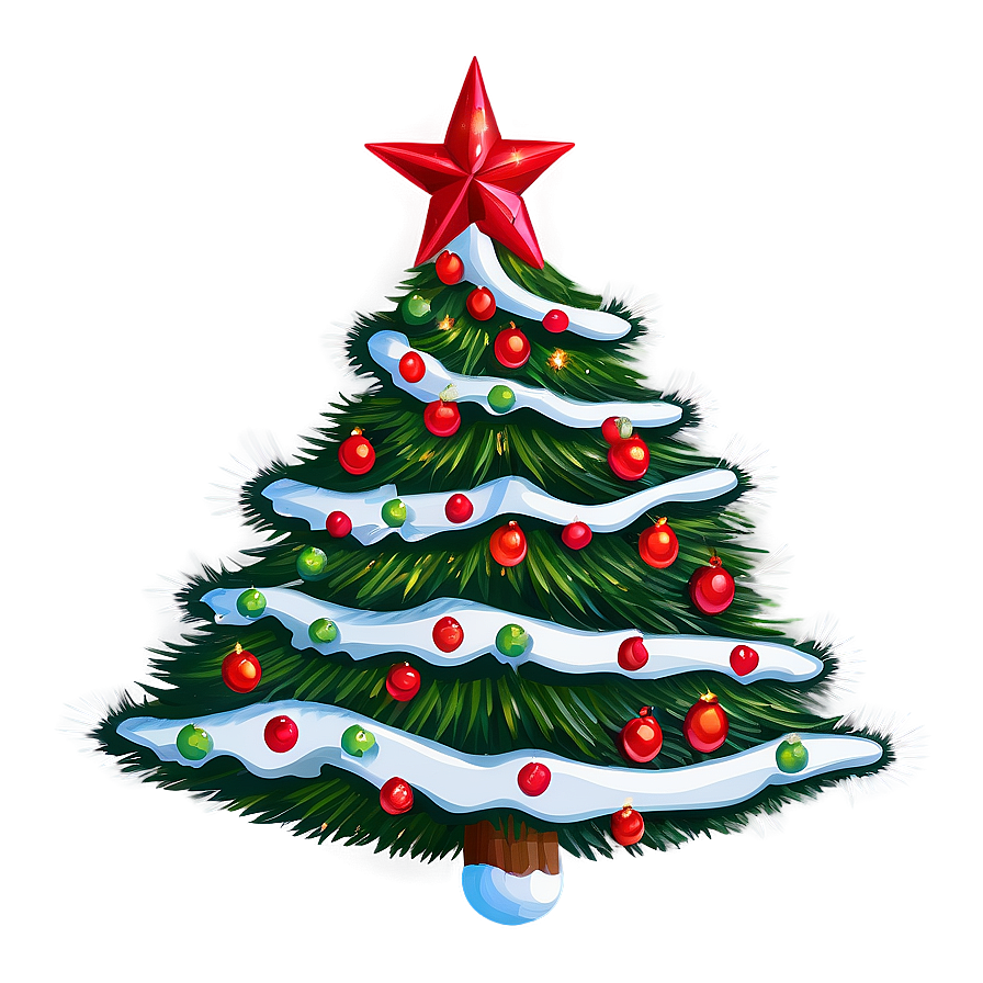 Snug Christmas Tree Art Png 06252024 PNG Image