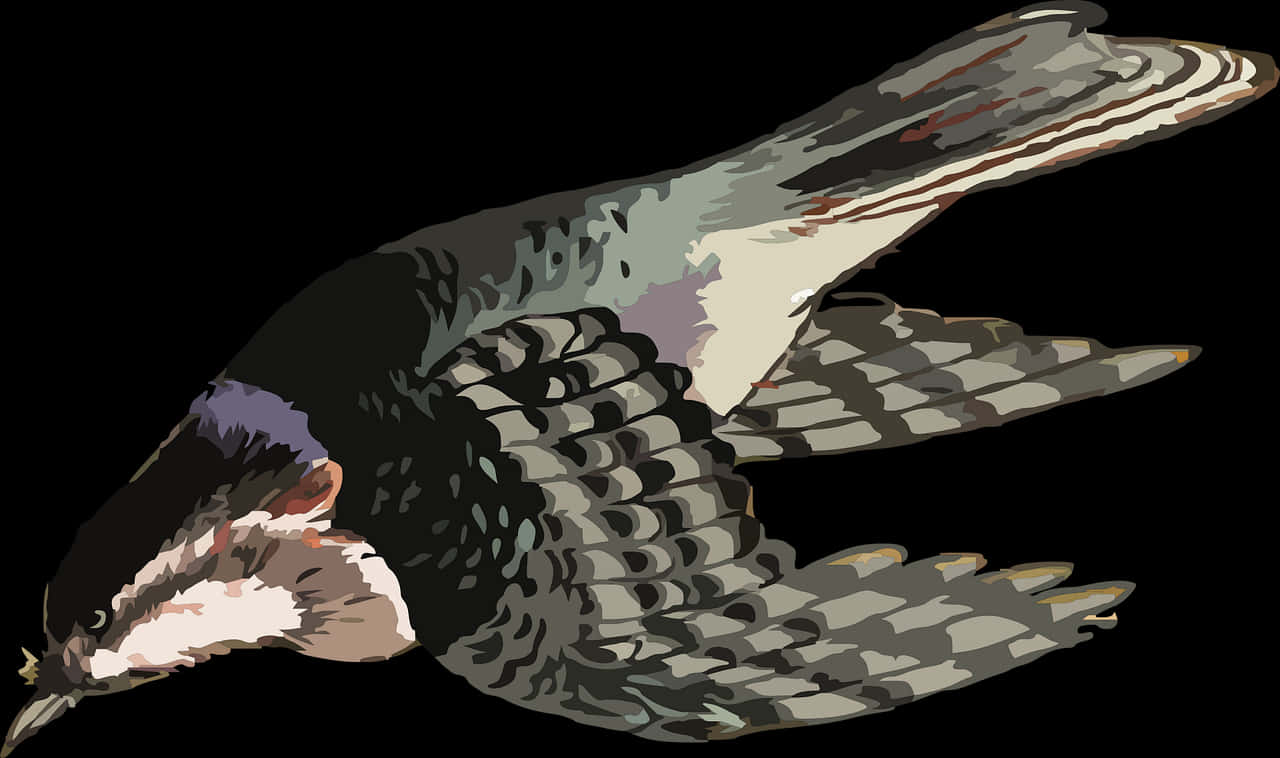 Soaring Dove Illustration PNG Image