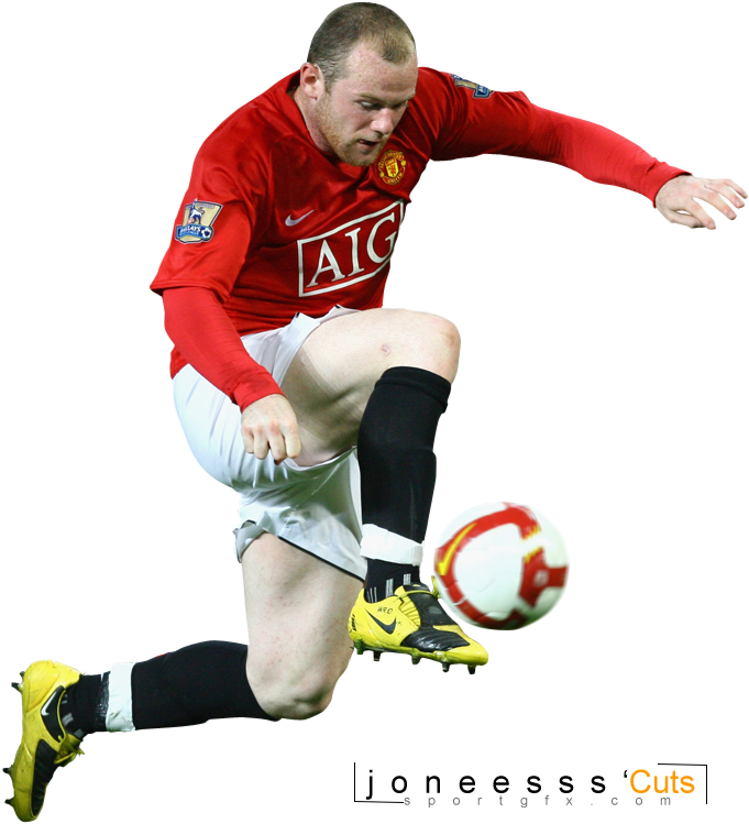 Soccer Player Action Shot PNG Image