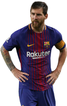 Soccer_ Player_in_ Barcelona_ Kit PNG Image