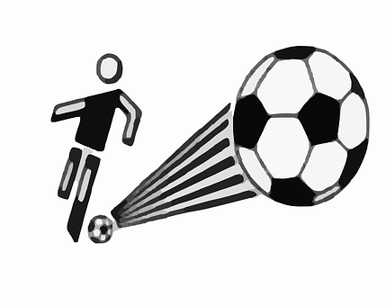 Soccer Player Kicking Ball Illustration PNG Image