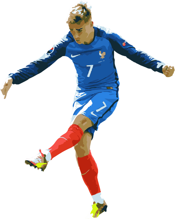 Soccer_ Player_ Kicking_ Ball_ Illustration PNG Image