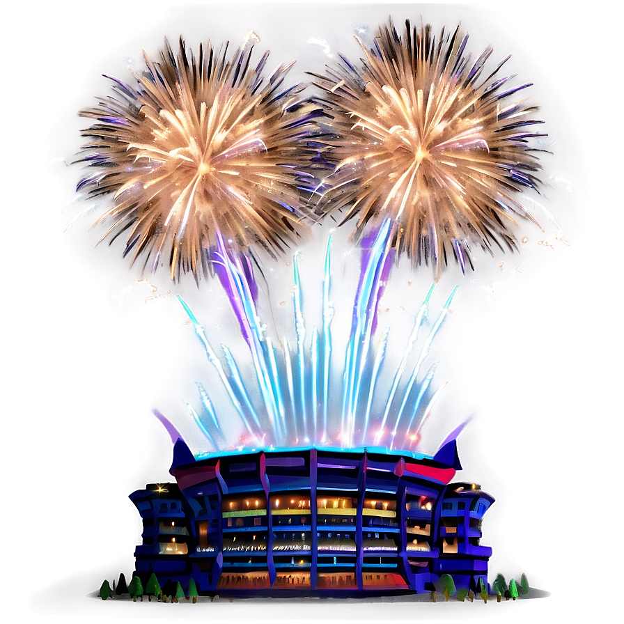 Soccer Stadium Fireworks Celebration Png 06252024 PNG Image