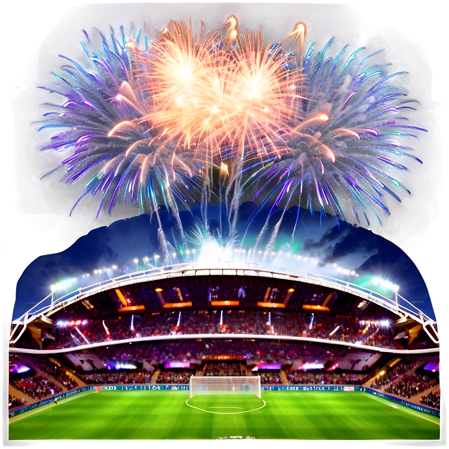 Soccer Stadium Fireworks Celebration Png 62 PNG Image