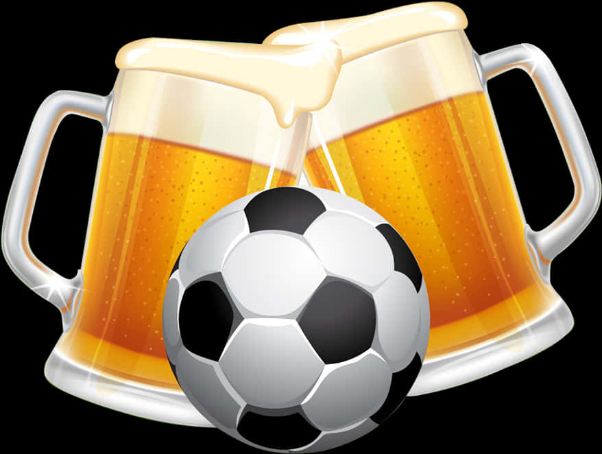 Soccerand Beer Celebration PNG Image