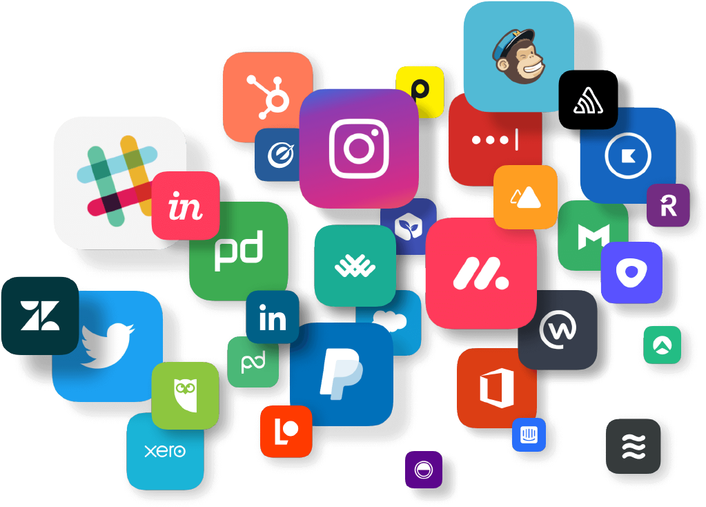 Social Media Apps Collage PNG Image