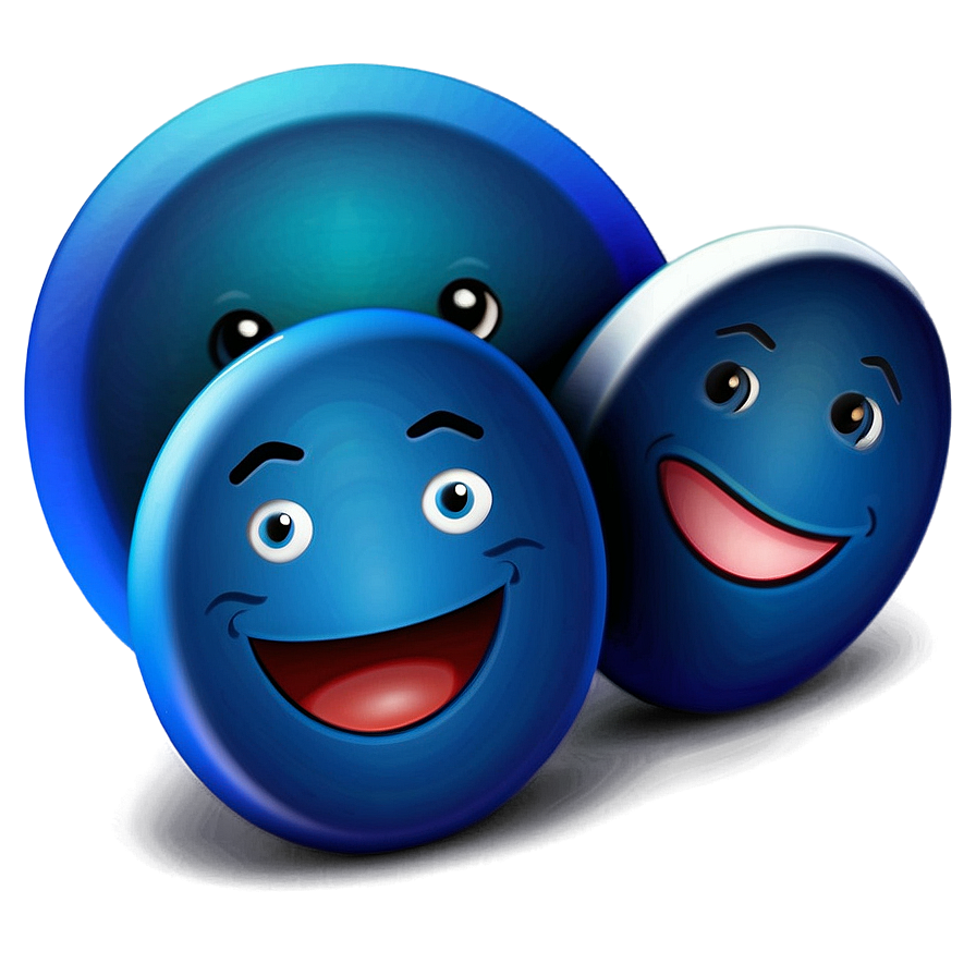 Social Media Blue Emojis Png 24 PNG Image