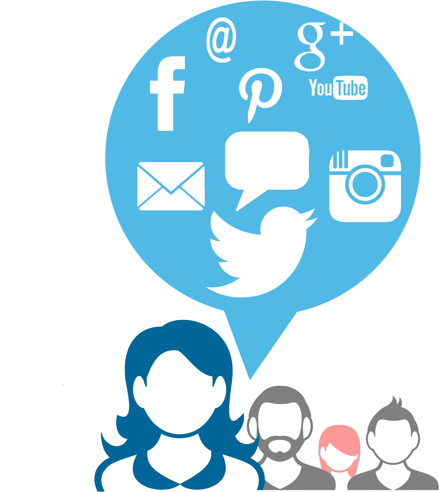 Social Media Communication Bubble PNG Image