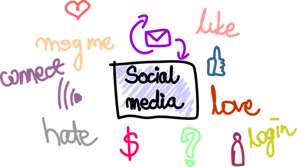 Social Media Concepts Doodle Background PNG Image