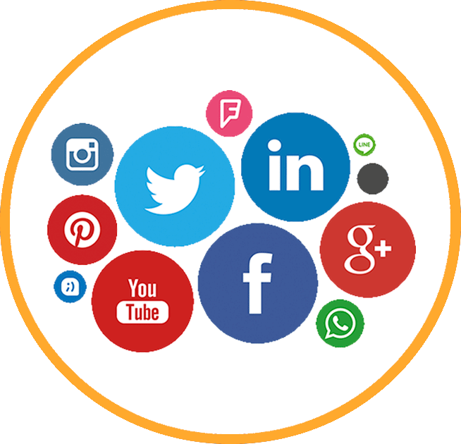 Social Media Icons Circle PNG Image