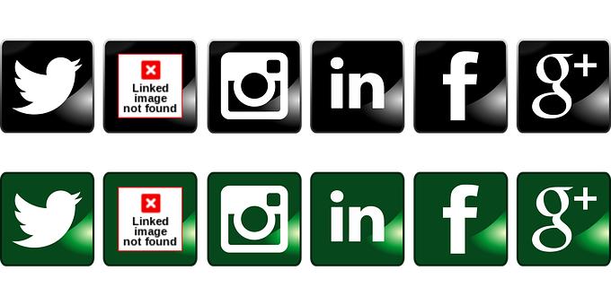 Social Media Icons Comparison PNG Image