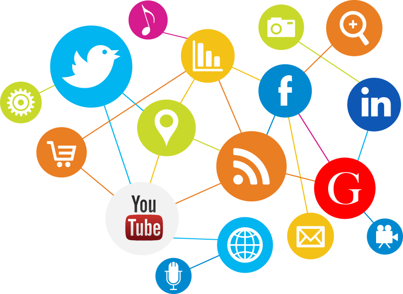 Social Media Integration Network PNG Image