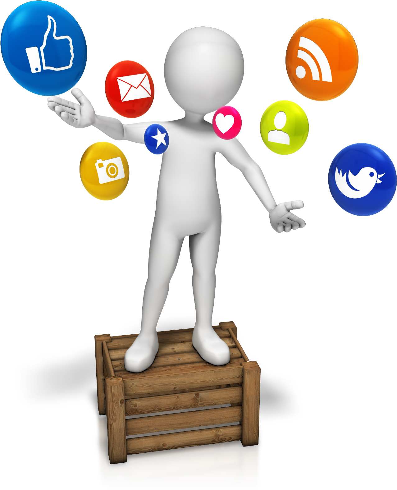 Social Media Interaction3 D Character PNG Image