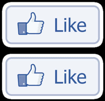 Social Media Like Buttons PNG Image