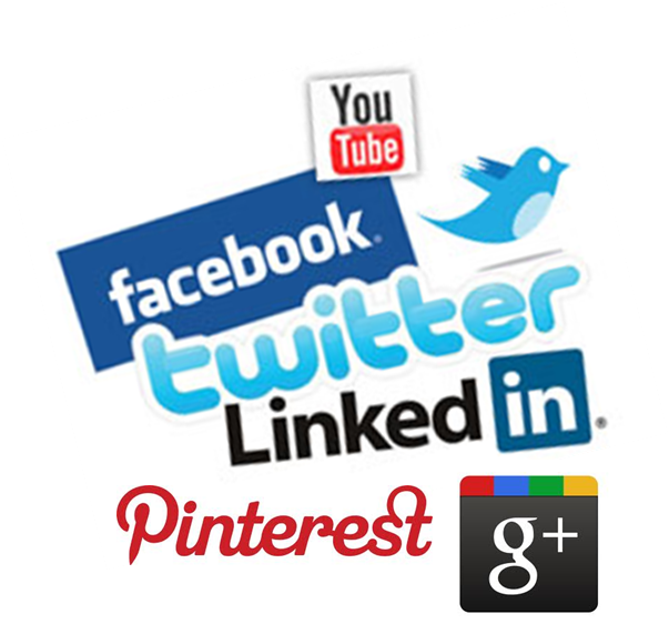 Social Media Logos Collage PNG Image