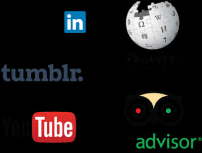 Social Media Logos Collage PNG Image