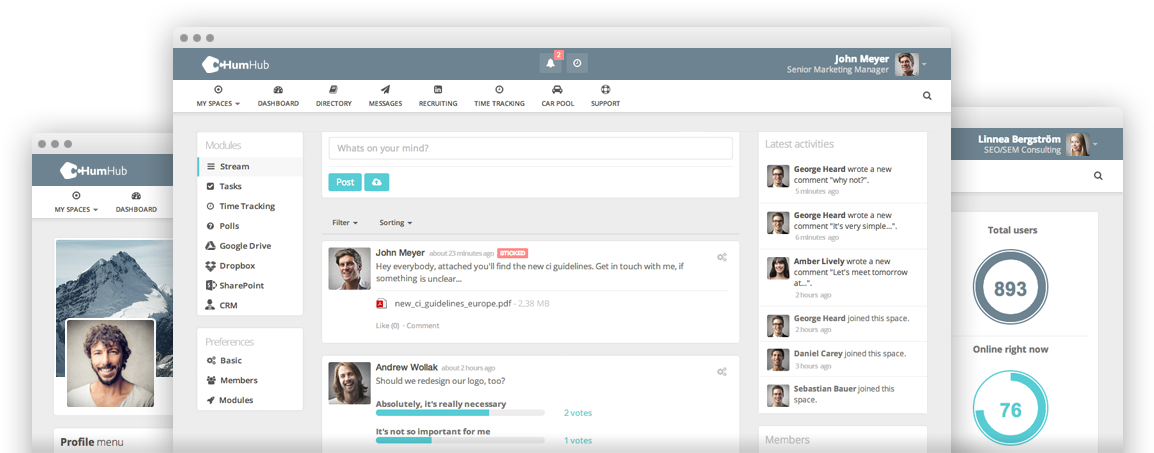 Social Media Management Platform Interface PNG Image