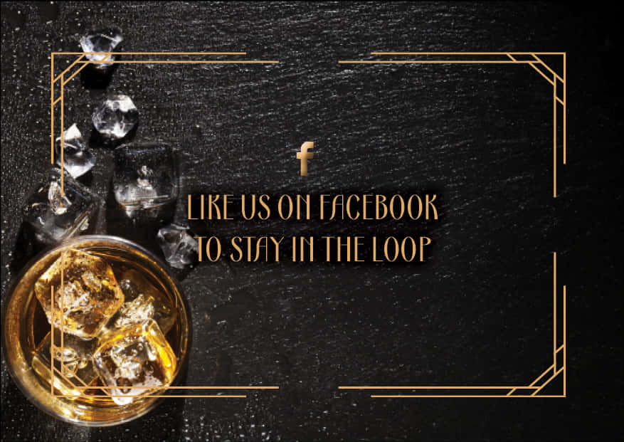 Social Media Promotion Whiskey Glass PNG Image