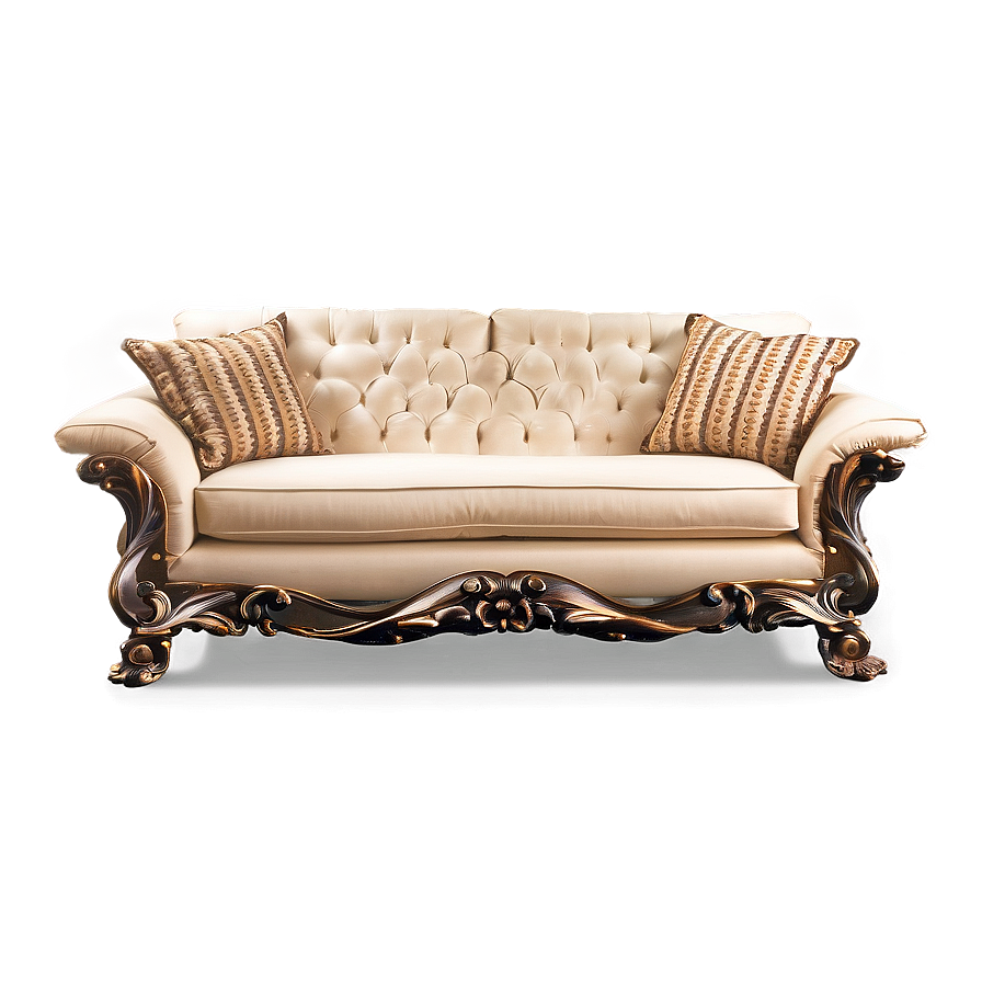 Sofa With Metal Accents Png 05252024 PNG Image