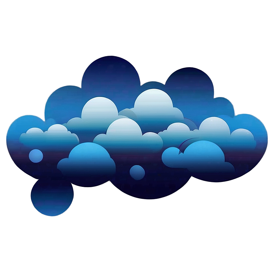 Soft Blue Gradient Clouds Png Ear PNG Image