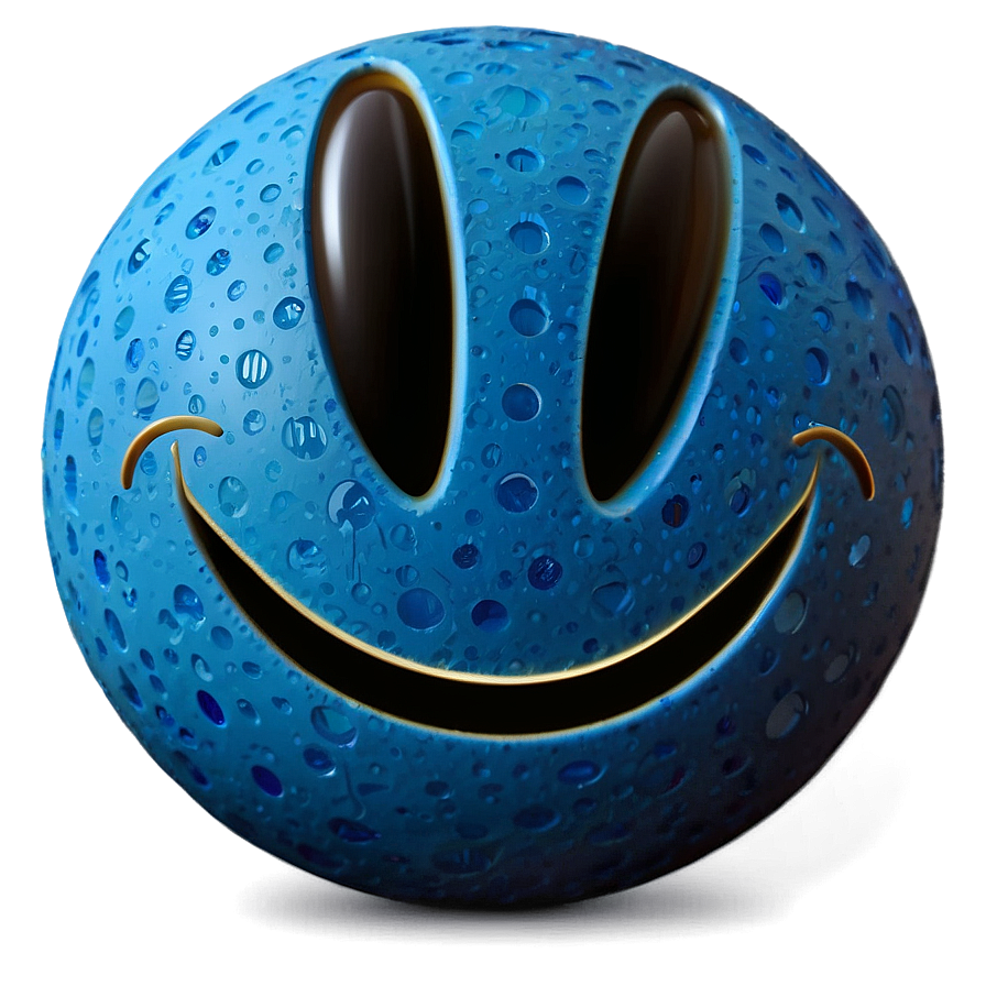 Soft Blue Smiley Expression Png Rov32 PNG Image