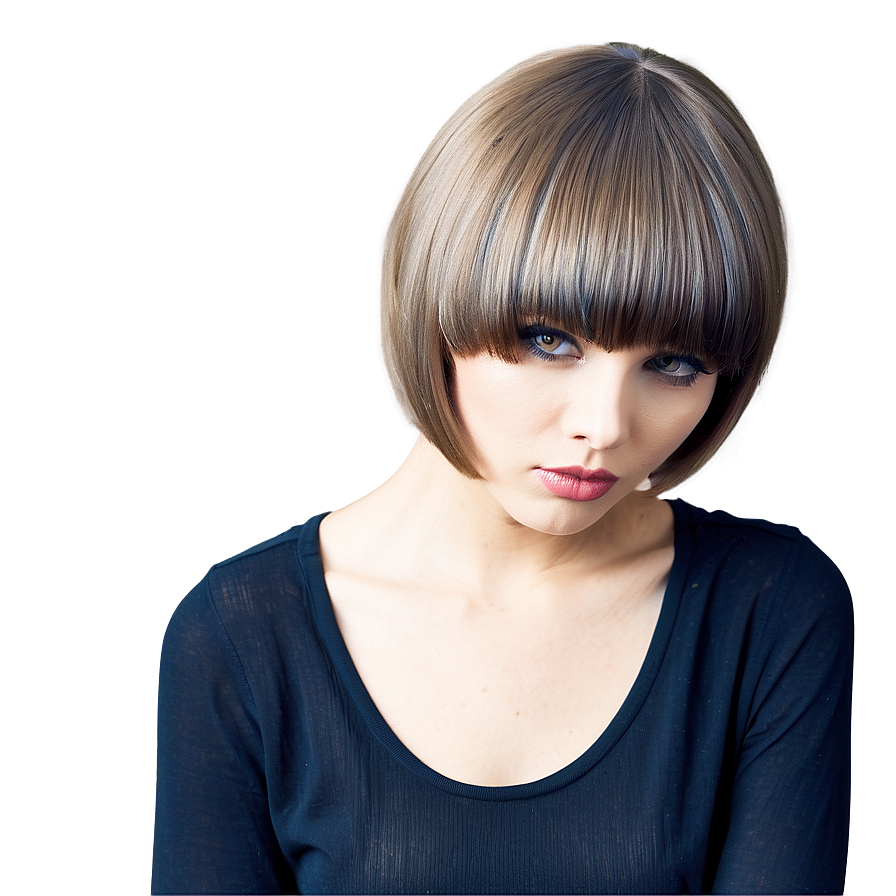 Soft Bowl Cut Style For Women Png 85 PNG Image