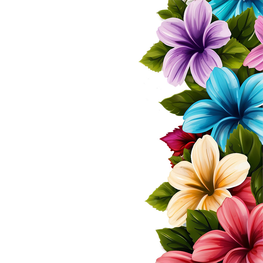 Soft Color Corner Flower Png 06272024 PNG Image