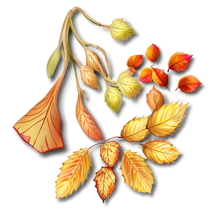 Soft Falling Leaves Png Ocw PNG Image