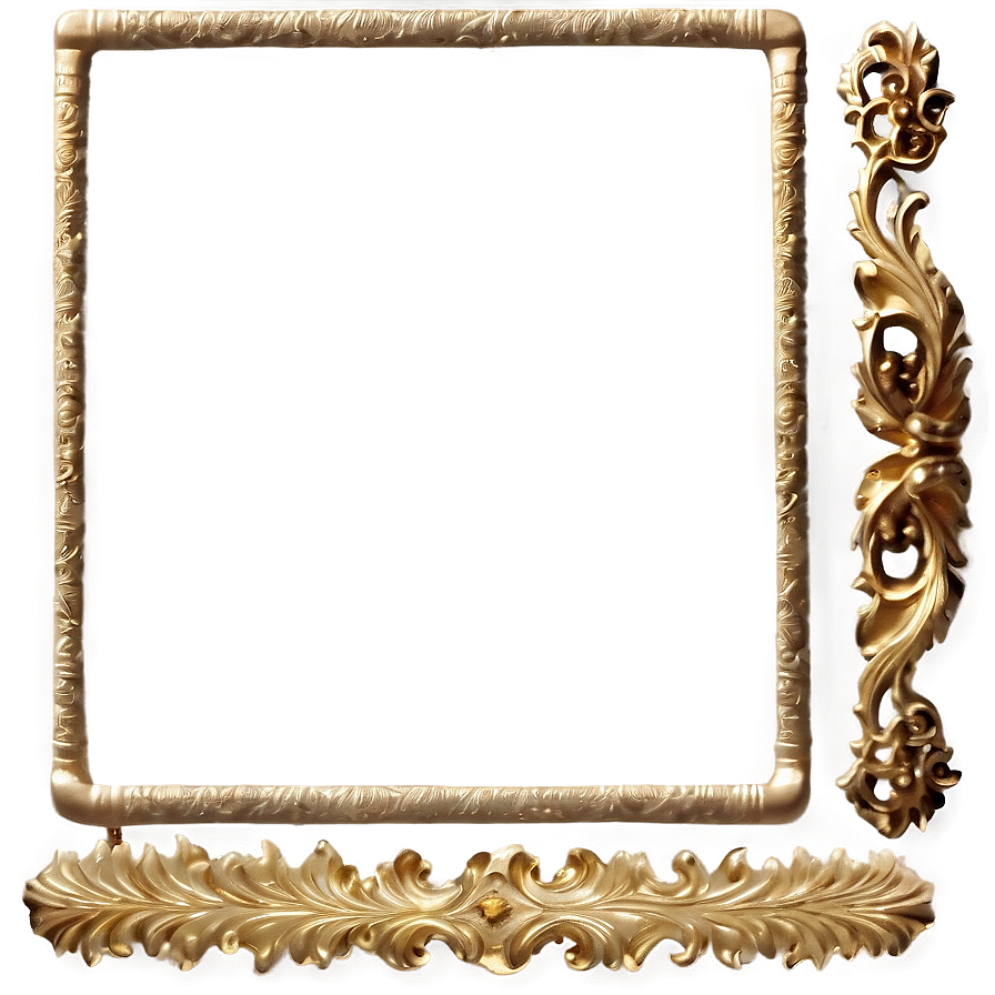 Soft Gold Border Png Hxk73 PNG Image