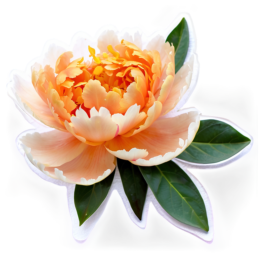 Soft Orange Peony Png Ycu40 PNG Image