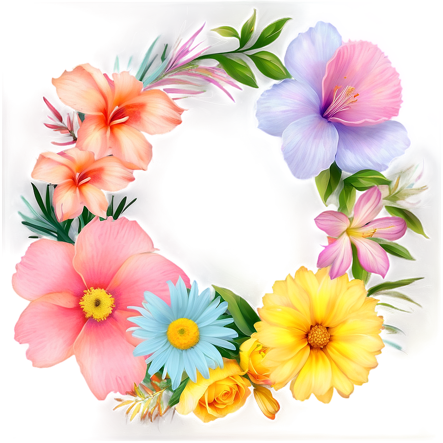 Soft Pastel Floral Png Jro PNG Image