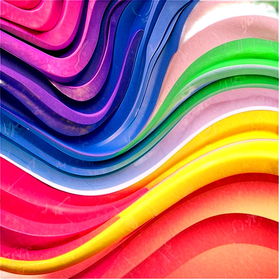 Soft Pastel Wavy Lines Png 42 PNG Image