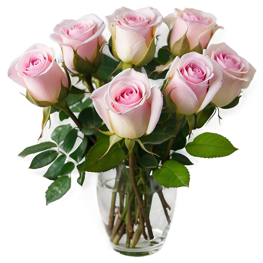 Soft Pink Roses Arrangement Png Oak PNG Image