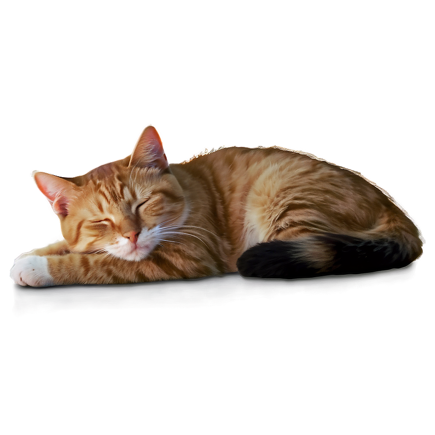 Soft Sleeping Cat Png Dah PNG Image