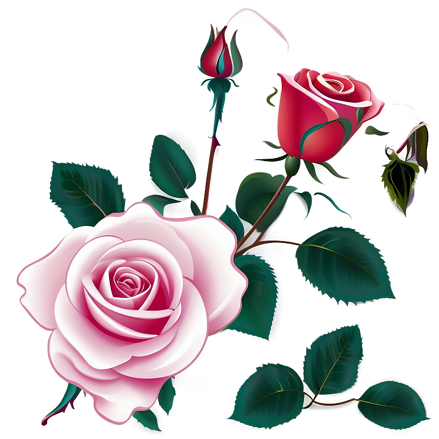 Soft Vector Rose Background Png 14 PNG Image