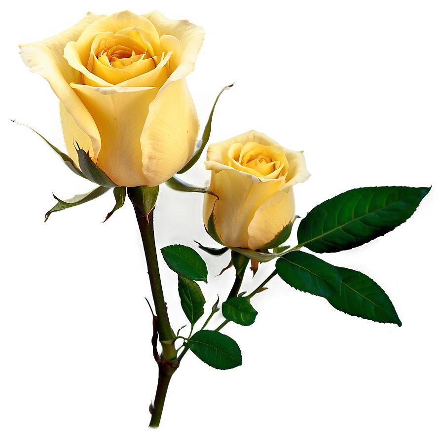 Soft Yellow Rose Png Yfs PNG Image