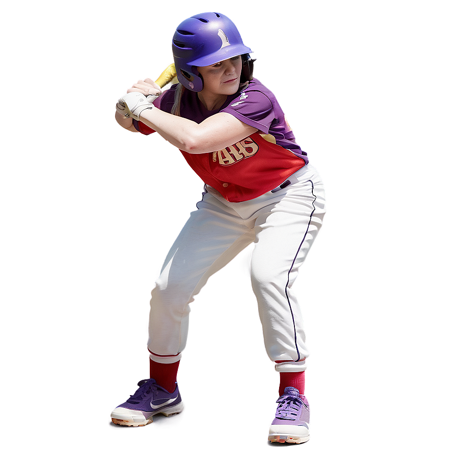 Softball Player Pose Png Dpf PNG Image