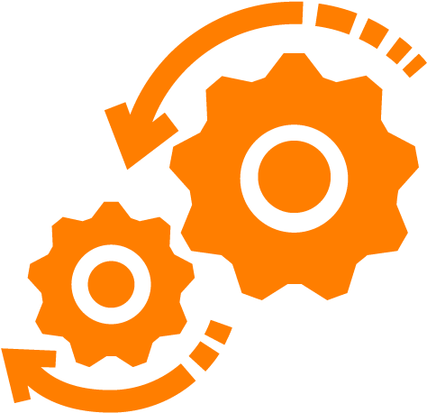 Software Integration Gears Icon PNG Image