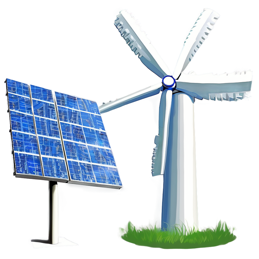 Solar And Windmill Hybrid Png 05242024 PNG Image